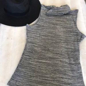 Heather gray turtleneck tank